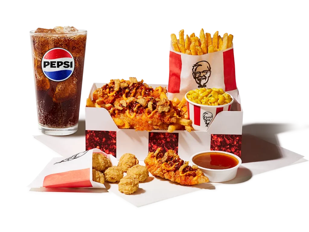 A Chili crunch menu item 3 Piece Loaded Chili Crunch Tenders Box Meal image
