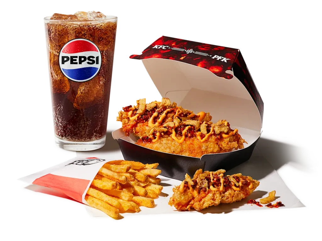 A Chili crunch menu item 3 Piece Loaded Chili Crunch Tenders Combo image