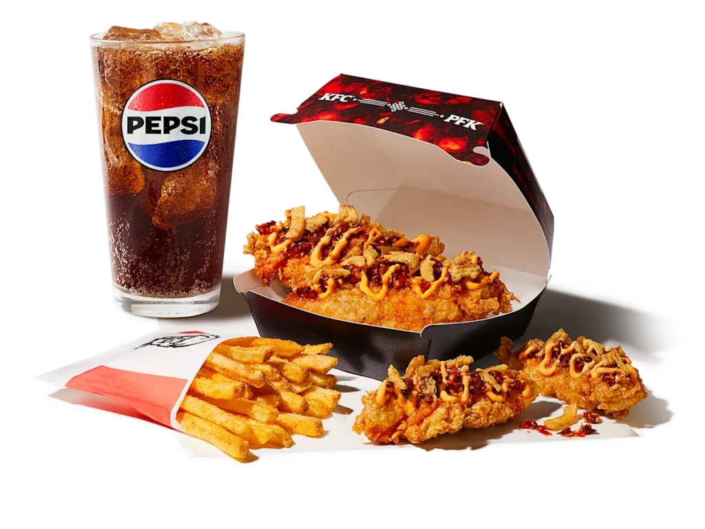 A Chili crunch menu item 4 Piece Loaded Chili Crunch Tenders Combo image