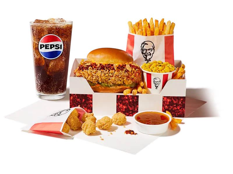 A chili crunch menu item Chili_Crunch_Box_Meal image