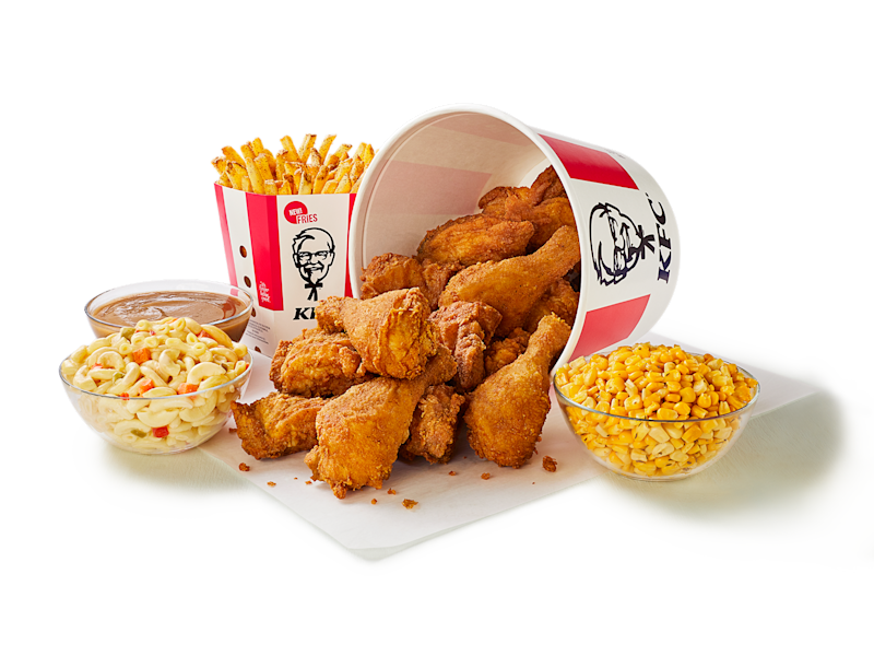 kfc canada menu item 14 Piece Original Recipe Chicken Bucket and 4 Large Sides
