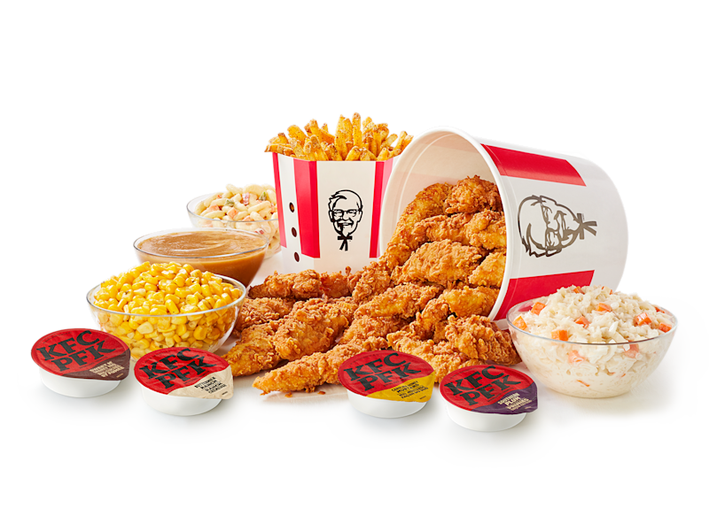Kfc buckets menu item in canada 18 Original Recipe Tenders Bucket and 5 Large Sides