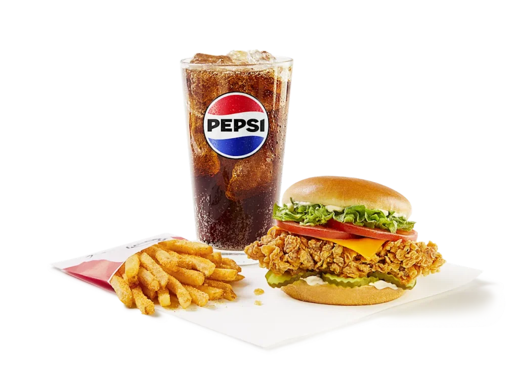 KFC canada Sandwich combo Menu item Deluxe Famous Chicken Sandwich Combo