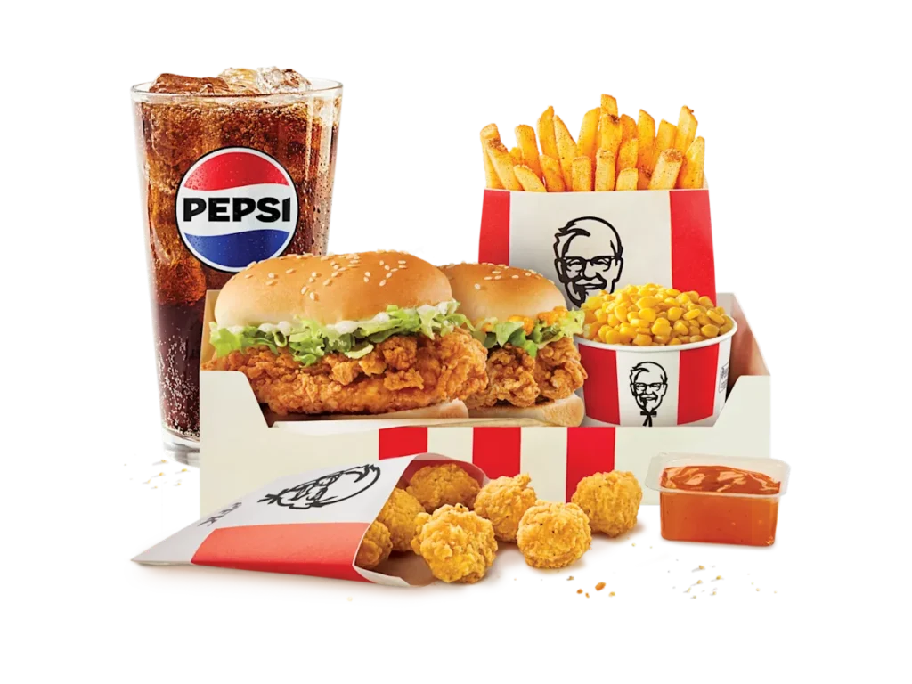 kfc menu item Double Sliders Box Meal