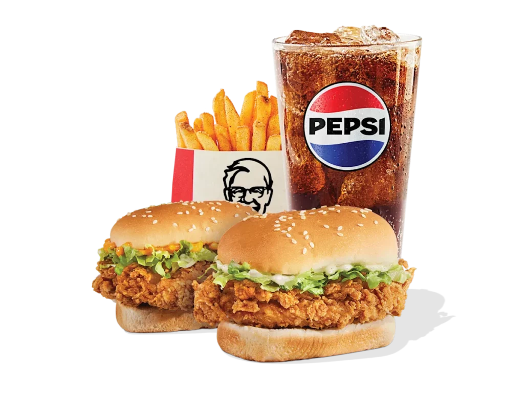 kfc canada menu sandwich combo item Double Sliders Combo