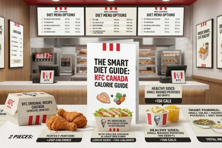 An Image shows "KFC Canada Calorie Guide What to Order When You are on Diet" From kfcmenucanada.com blog
