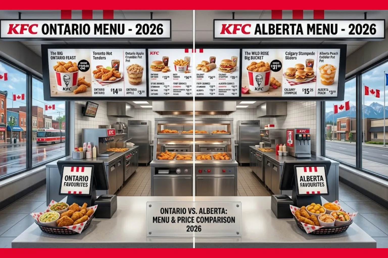 KFC Canada Blog Image KFC Ontario vs Alberta Menu Differences & Prices in 2026