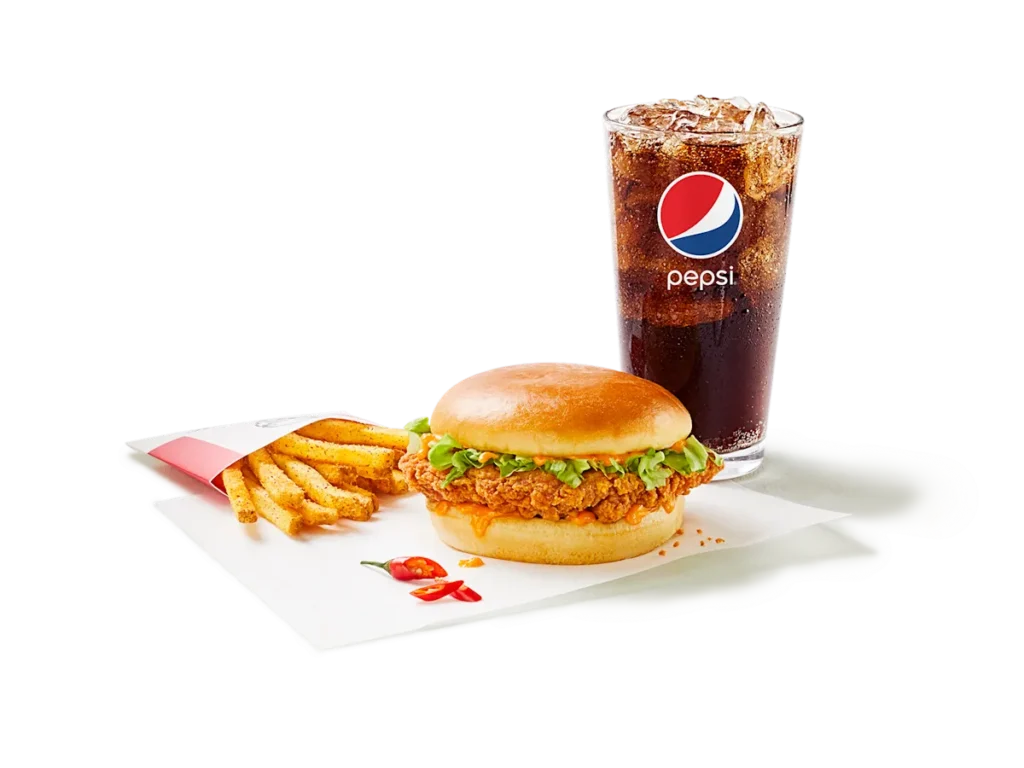 kfc menu item Zinger Sandwich Combo