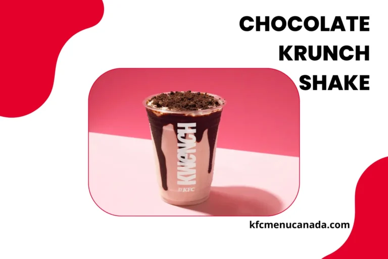 KFC Canada KwenchMenu item Chocolate Krunch Shake