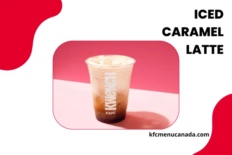 KFC Canada Kwench Menu Item Iced Caramel Latte Drink