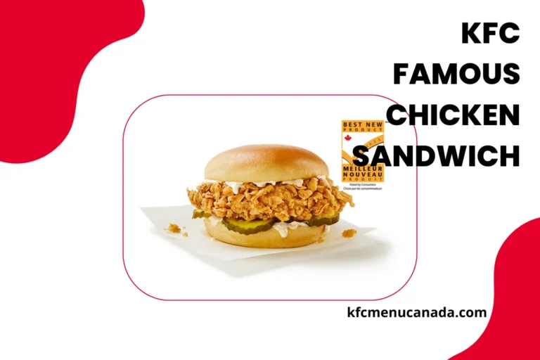 A Limited Time Offers Menu Item KFC Famous Chicken Sandwich