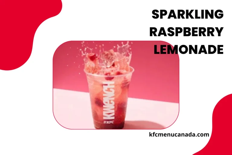 KFC Canada Kwench Menu Sparkling Raspberry Lemonade