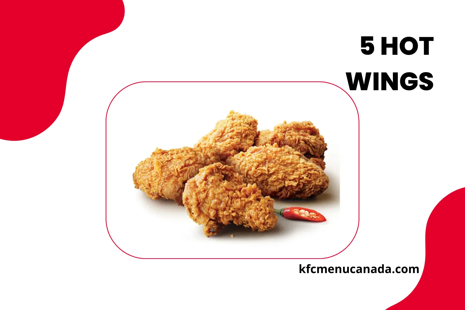 A KFC Buckets Category Menu Item 5 Hot Wings