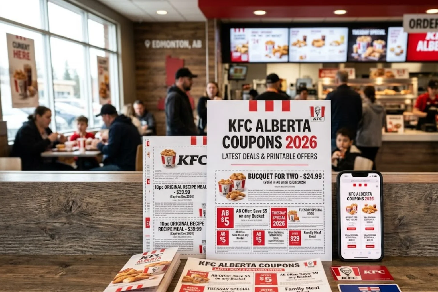 An Image of KFC Coupons Alberta Latest Deals & Printable Offers (2026) a property of kfcmenucanada.com