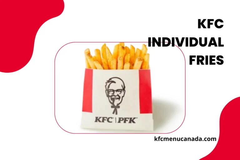 KFC Canada Value Menu Item KFC Individual Fries